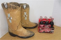 Cowboy Boots Paper Mache?Dale Earnhardt Full Coke