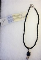 Designer  Dominique 18 in Silver & pearl  necklace