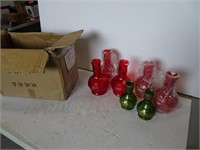 Lot of 24 Hookah Vases - Mix of Red and Green
