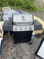 Grill with propane tank