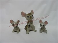 Miniature Porcelain Mouse / Mice Family