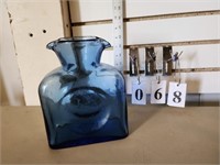 Blue Jar with 2 Spouts - Blenko