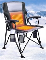 Heated Camping Chair  3 Heat Levels  Grey