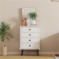 Home 4-Drawer Dresser  Wood Storage Chest