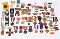 US MEDAL LOT GAR SPAN AM WWI WWII CAMPAGN MARKSMAN