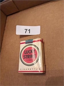 Vintage Lucky Strike Cigarettes / Unopened Pack