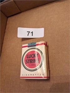 Vintage Lucky Strike Cigarettes / Unopened Pack