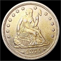 1874-S Seated Liberty Quarter CLOSELY