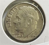 1961D Roosevelt Dime Silver