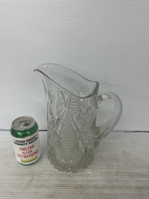 Cut glass pitcher