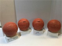 4 Ceramic Basketball Piggy Banks