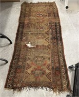 Semi Antique Worn Persian Wool Runner