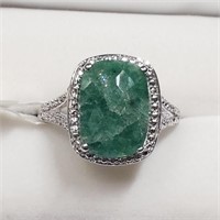 $240 S/Sil Emerald Cubic Zirconia Ring