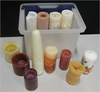Tub Of Assorted Candles