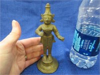 brass hindu goddess statue ~6 inch tall