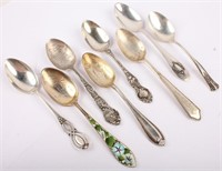 8 STERLING SILVER TEASPOONS WALLACE LUNT TOWLE