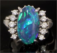15.02ct Diamond and Blue Sapphire Platinum Necklace