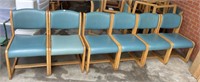 Lot of 6 Chairs 31.79” T @back x 17.5” seat x 19”