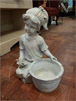 figure of a girl with a basket for garden