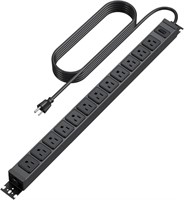 360 Rotating 12 Outlet Mountable Power Strip