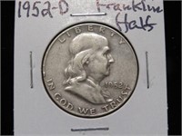 1952 D FRANKLIN HALF DOLLAR 90%