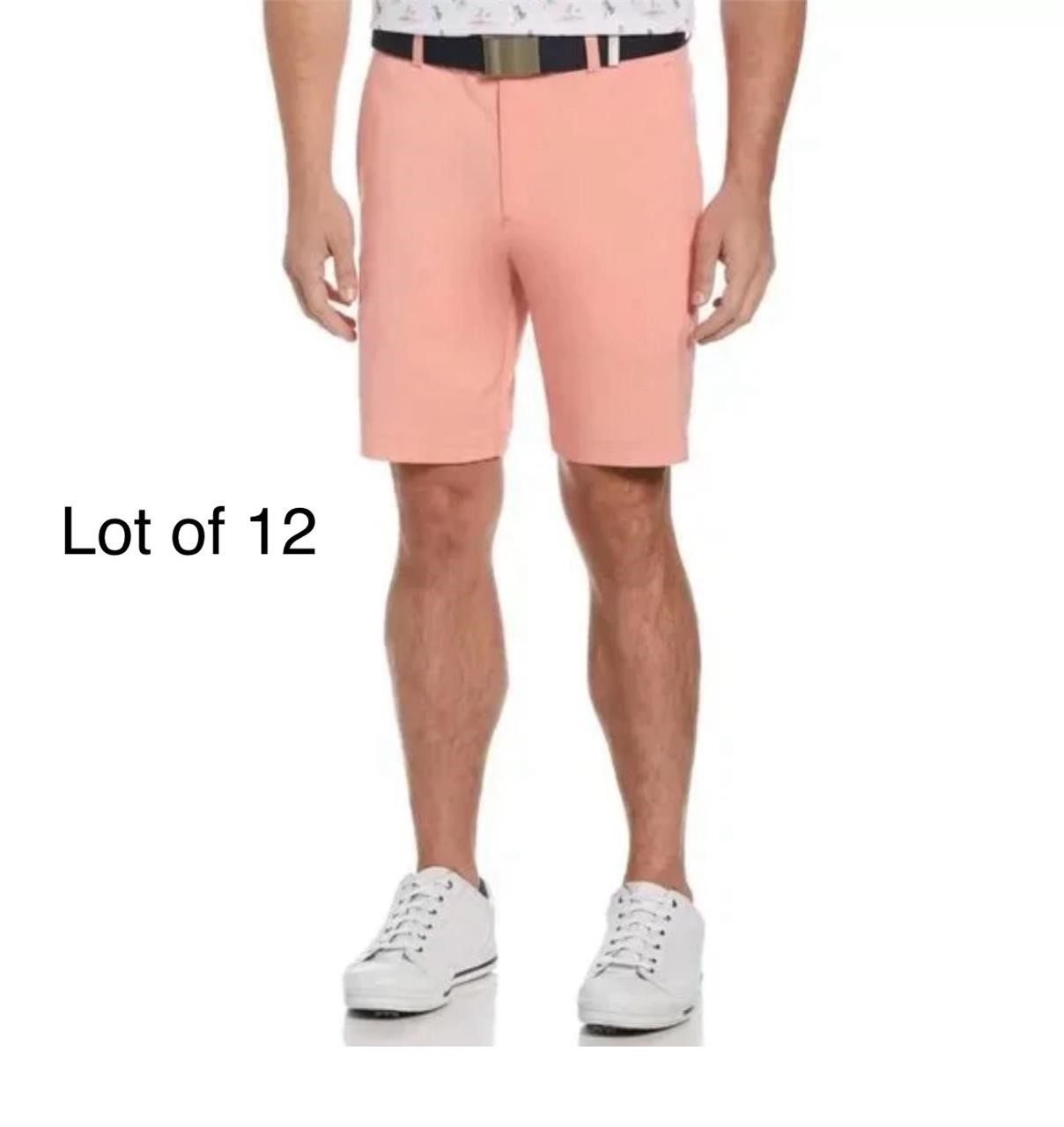 Size 30 LOT OF 12 MENS GOLF SHORTS PINK