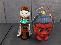India Mask and Figurine