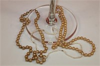 14kt yellow gold Pearl and Faux Pearl Necklaces