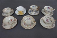 Seven Vintage Tea Cup and Saucer Sets
