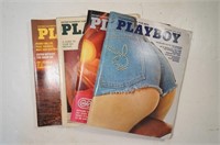 PLAYBOY - 4 Back Issues 1970's II