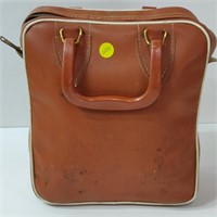 VINTAGE BOWLING BALLS IN LEATHER TRAVELLING CASE