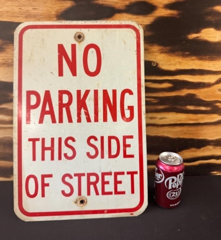 No Parking Metal Sign