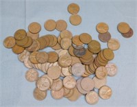 (100) Assorted Wheat Cents.