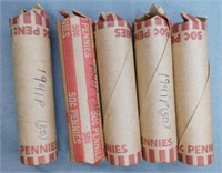 (5) Rolls of 1941-P Wheat Cents.