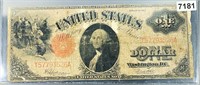 1917 $1 Red Seal Bill LIGHTLY CIRCULATED