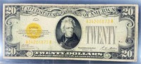 1928 US $20 Gold Seal Gold Certificate ABOUT UNC