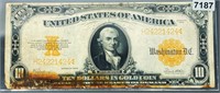 1922 $10 Gold Certificate CLOSELY UNCIRCULATED