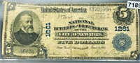 1902 $5 Blue Seal Bill LIGHTLY CIRCULATED