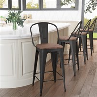 Aklaus Metal Bar Stools Set of 4,30 inch Barstools