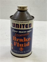 united brake fluid cone top can