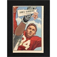 1952 Bowman Large Football Card James Hammond Nm