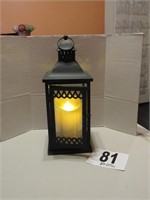 Battery Operated Flicker Candle in Lantern