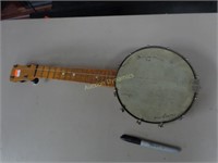 1928 Banjo (Small), signatures, Metal Back