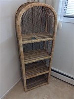 Wicker 4 Shelf Arched Top Shelving Unit