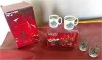 Royal Worcester Christmas Tree Pitcher Cups &