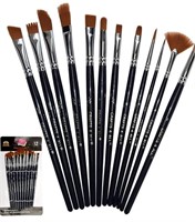 CRAFTS 4 ALL 12PCS Paint Brush Set