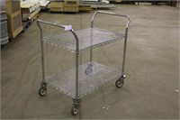 Wire Shelving Cart on Wheels, Approx 36"x24"x38"