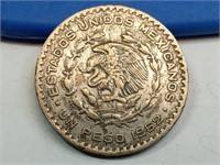 OF) 1962 Mexico silver peso