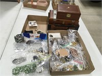 Costume Jewelry Lot and Boxes