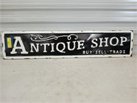 Metal antique shop sign 7.5 x 36